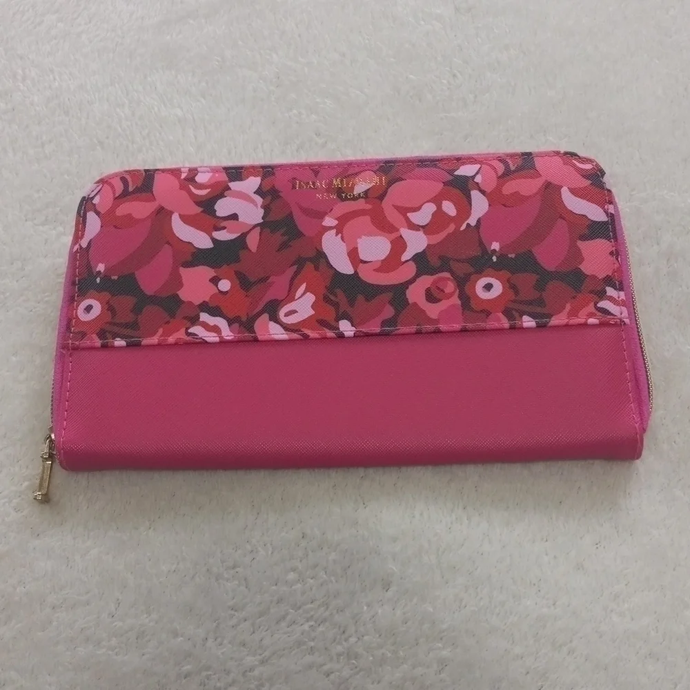 Isaac Mizrahi Floral Travel Makeup Brush Organizer Cosmetic Case